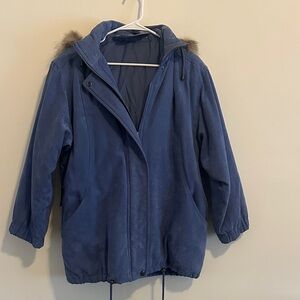 Women's Blue Hooded  Jacket